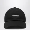 Jacquemus Black Baseball Cap With Logo In Black