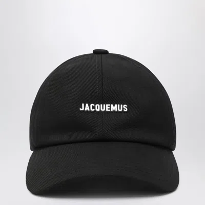 Jacquemus Black Baseball Cap With Logo