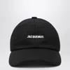 Jacquemus Black Baseball Cap With Logo Men In Black