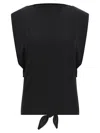Jacquemus Versatile Black Shoulder-padded Slim-fit Sleeveless T-shirt In Black