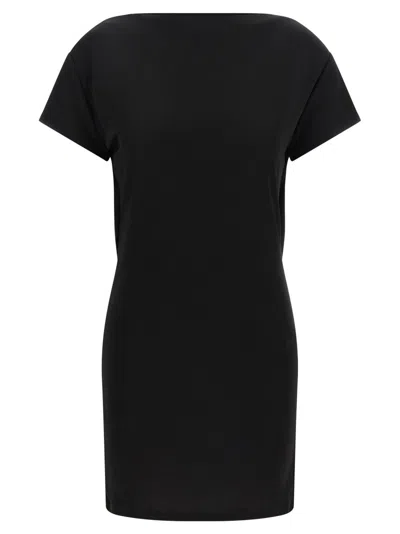 Jacquemus Black Boat Neck Mini Dress