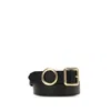 Jacquemus Vitello Leather Belt With Dual Gold-tone Buckles In Black