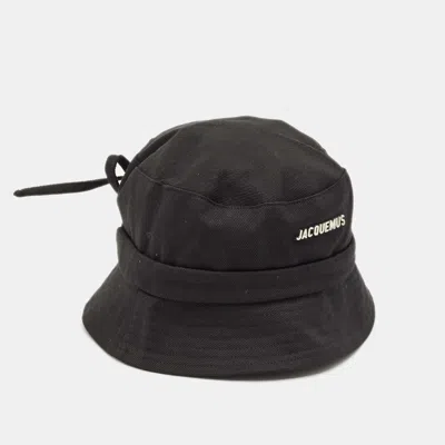 Pre-owned Jacquemus Black Cotton Le Bob Gadjo Hat Size 58