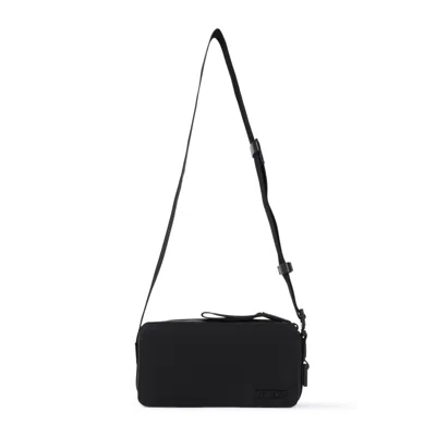 JACQUEMUS JACQUEMUS BLACK COTTON LE CUERDA HORIZONTAL SHOULDER BAG