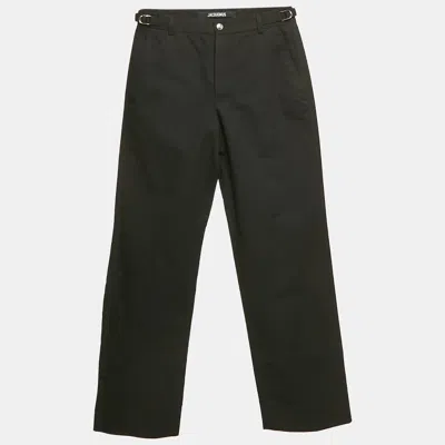 Pre-owned Jacquemus Black Cotton Le Pantalon Pants S