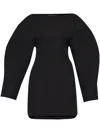 Jacquemus Shirt Dress Featuring Adjustable Belt In Black