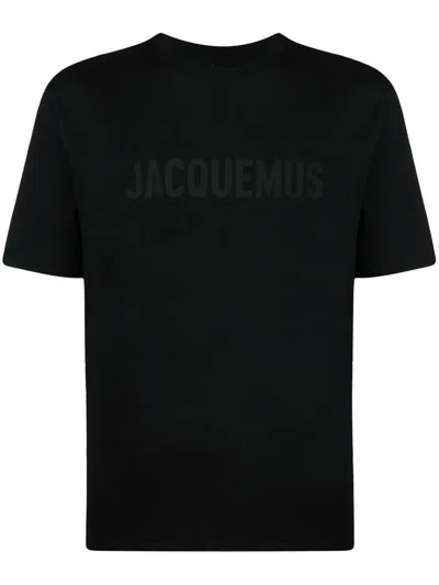 Jacquemus Crewneck T-shirt With Applique In Black
