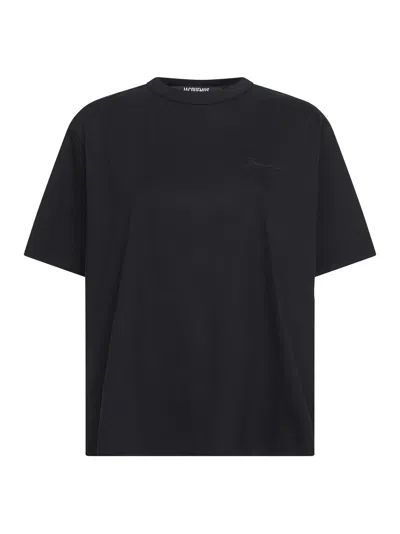 Jacquemus Black Cotton Tovalo Logo T-shirt