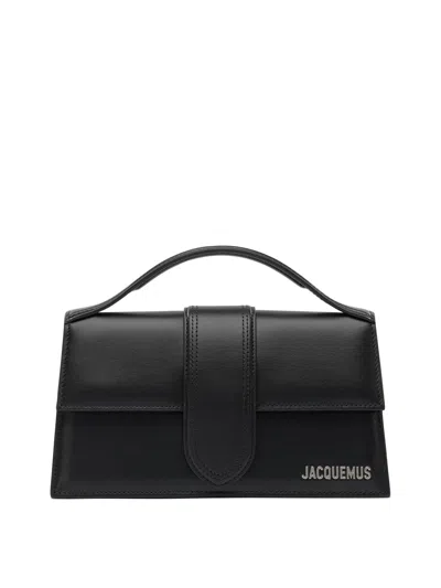 JACQUEMUS JACQUEMUS BLACK COW LEATHER HANDBAG