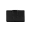 Jacquemus Black Cow Leather Le Bambino Card Case In Black