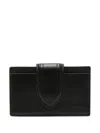 Jacquemus Women Le Bambino Leather Card Case In Black