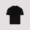 Jacquemus Black Fitted T-shirt With Logo Patch In Stretch Cotton Woman In Black