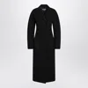 Jacquemus Curvo Long Wool Coat In Black