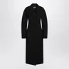 Jacquemus Curvo Long Wool Coat In Black