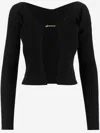 Jacquemus 'la Maille Pralù Longue' Cardigan In Black