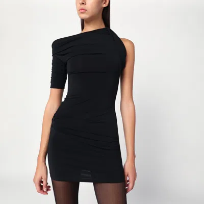 JACQUEMUS JACQUEMUS BLACK DRAPED MINI DRESS