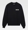 Jacquemus Hooded Long Sleeve Knitwear With Ribbed Cuffs In Black