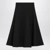 Jacquemus Black Flared Wool Skirt In Black