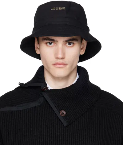 Jacquemus Black Forever 'le Bob Gadjo' Bucket Hat In 990 Black