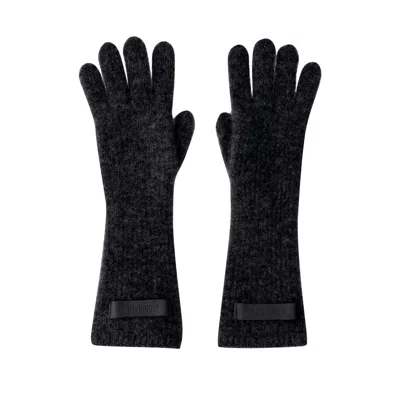 Jacquemus Black Gloves Men In Gray