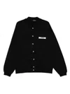 Jacquemus Le Cardigan Gros Grain In Black