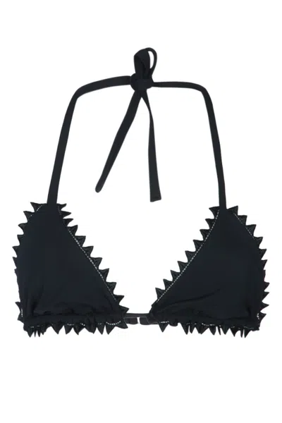 Jacquemus Black Halter Neck Triangle Bikini Top