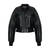Jacquemus Women Black Grained Lambskin Leather The Tore Jacket In Multi