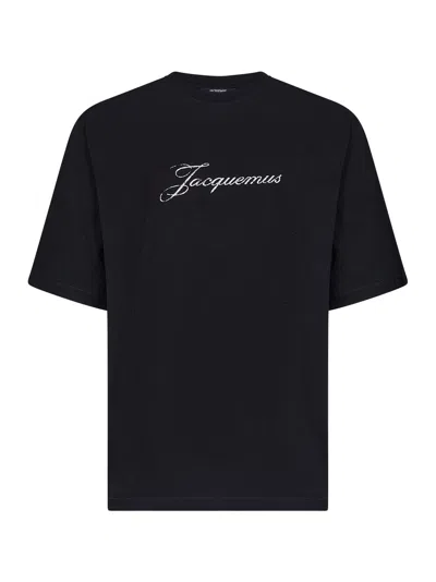 Jacquemus Logo-print Short-sleeve T-shirt In Black
