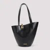 Jacquemus Le Petit Bambola Leather Top Handle Bag In Black