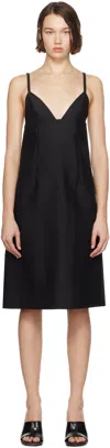Jacquemus Black La Casa 'la Robe Camison' Minidress In 990 Black