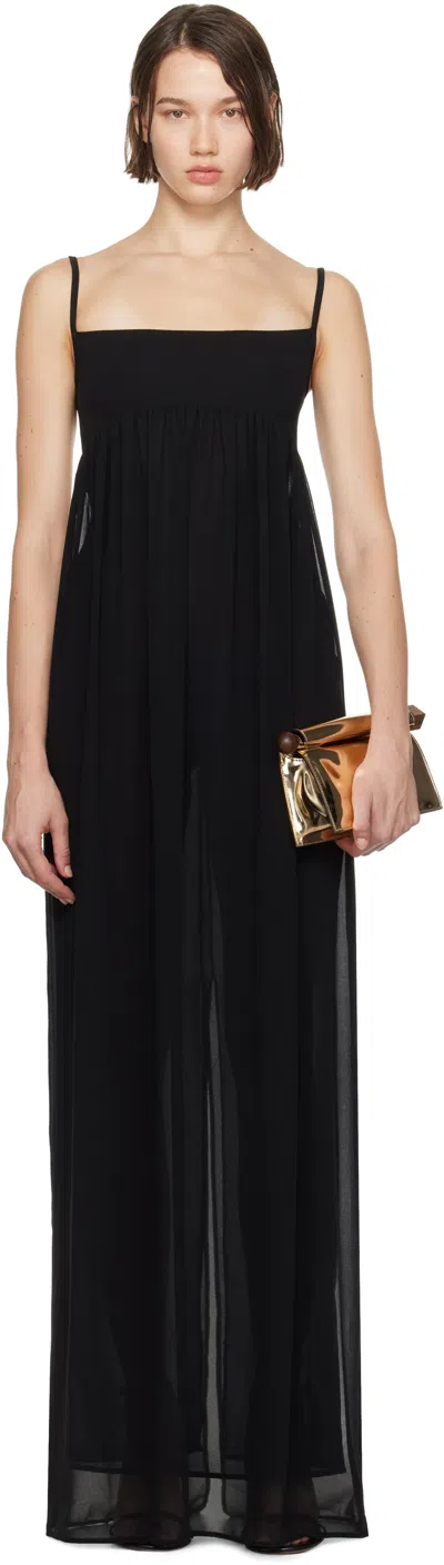 Jacquemus Chic Mini Peplo Dress In Black