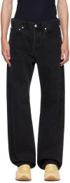 Jacquemus De-nimes Denim Pants In 990 Black