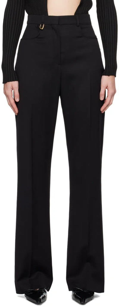 JACQUEMUS BLACK LA CASA 'LE PANTALON SAUGE' TROUSERS