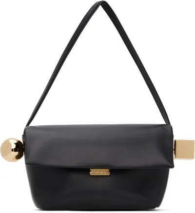 JACQUEMUS BLACK LA CASA 'LE ROND CARRÉ' BAG