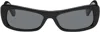Jacquemus Black La Casa 'les Lunettes Capri' Sunglasses In Black/ Yellow Gold