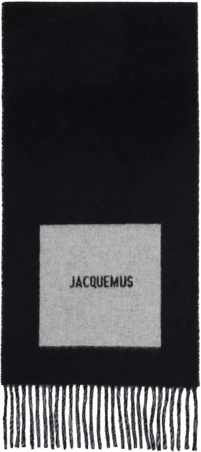 Jacquemus Black La Casa 'the Rond Carré' Scarf
