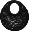Jacquemus Le Rond Spiaggia Shoulder Bag In Raffia In 990 Black