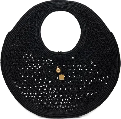 Jacquemus Black La Casa 'the Spiaggia Round' Tote In 990 Black