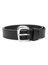 Jacquemus La Ceinture Ovalo Leather Belt In Black