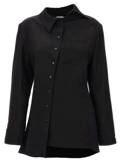 JACQUEMUS BLACK LA CHEMISE PABLO SHIRT