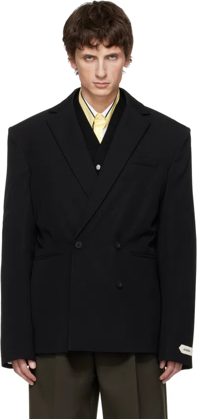Jacquemus La Veste Fernando Double-breasted Blazer In Black