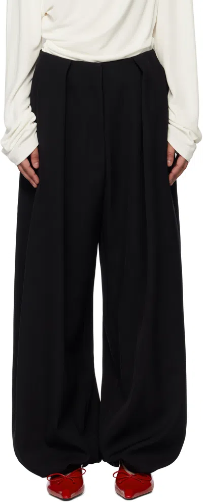 JACQUEMUS BLACK LA CROISIÈRE 'THE MELAO' TROUSERS