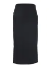 Jacquemus Black 'la Jupe Sablier' Skirt With Maxi Bow On The Rear And Side Zip Closure In Blue
