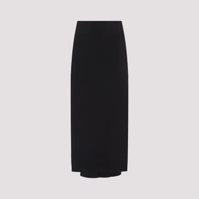 JACQUEMUS BLACK LA JUPE SABLIER VISCOSE MIDI SKIRT
