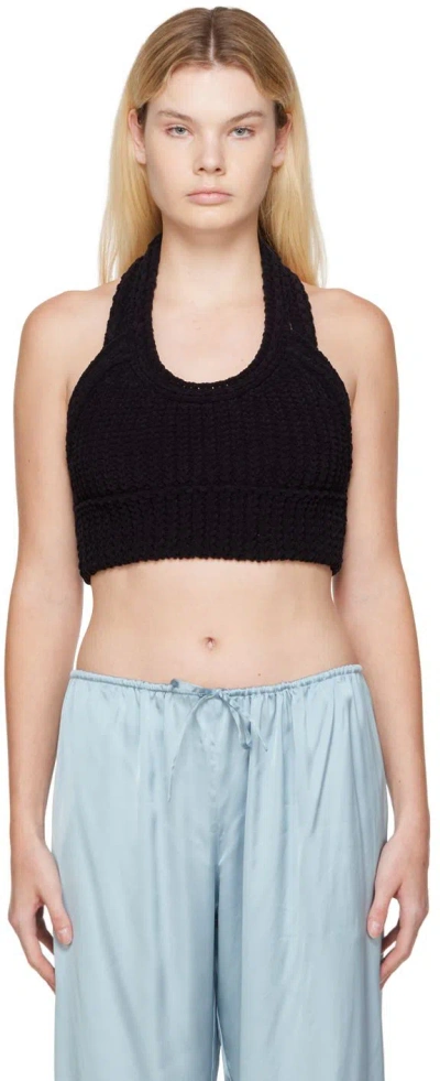 Jacquemus Black 'la Maille Nuvola' Tank Top In 990 Black