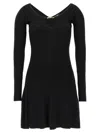 Jacquemus Womens Black Logo-plaque Slim-fit Knitted Mini Dress In Black
