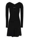 Jacquemus Womens Black Logo-plaque Slim-fit Knitted Mini Dress In Black
