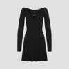 Jacquemus Womens Black Logo-plaque Slim-fit Knitted Mini Dress In Black