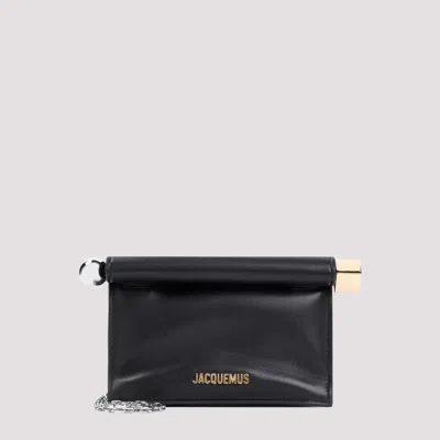 Jacquemus Black La Pochette Rond Carr Clutch