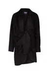Jacquemus La Robe Bahia Viscose Jersey Mini Dress In Black